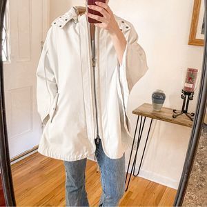 Vince Shale Bonded Poplin Cape Poncho